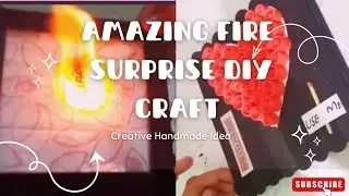 Amazing Fire Surprise DIY Card 🔥 | Matchstick & Paper Rose Heart Craft #art #creativecraft 