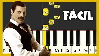 Queen - We Are The Champions - TUTORIAL PIANO F&Aacute;CIL - EASY PIANO