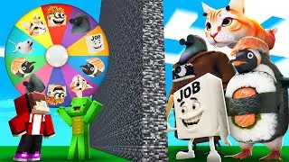 JJ and Mikey ROULETTE BATTLE of NEW BRAINROT in Minecraft!