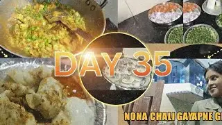Ghar Khali Ho Gaya... 🏠 Nona Chali Gayi! 🥺 Raat Mein Banaya Special Dinner 🥘 l Day 35 Vlog 
