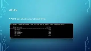 Using ALIAS Option With Select Command, SQL Basics Tutorial - 18