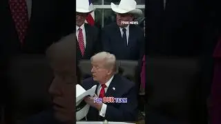 &lsquo;YOU GOTTA TAKE A PICTURE&rsquo;: Trump presented with a commemorative cowboy hat #shorts #foxnews #fox