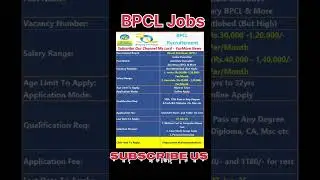 BPCL Recruitment 2025 | New Vacancy 2025 | New Government Job #shorts