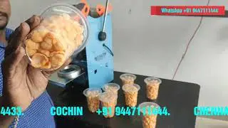 Cup sealing machine Low price, Popcorn ,  Juice , Snacks  Food products Packing business