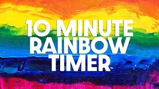 10 Minute Timer - Color Changes Every Minute - Rain Alarm Sound
