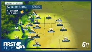 Saturday brings more warmth ahead of unsettled pattern next week
