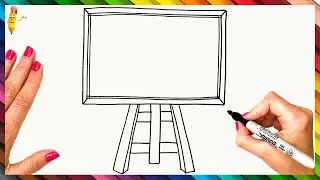 How To Draw A Blackboard Step By Step 👨&zwj;🏫 Blackboard Drawing Easy