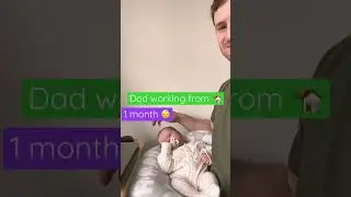 Dad working from home, the difference between Newborn & Infant😄 #shorts #softwareengineer #dad