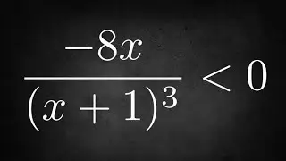 Solving a Rational Inequality with the Test Point Method - Example with a Cubic in the Denominator