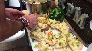 Camper Chef Cooking Stoemp Dogs at Farmers Market in Summerlin Las Vegas