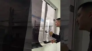 Tint install for a commercial office space using 5% ceramic film + reverse roll method!