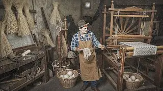 Before Electricity: Inside a Traditional Linen Weaving Workshop | Warp & Loom Preparation (Part 3)