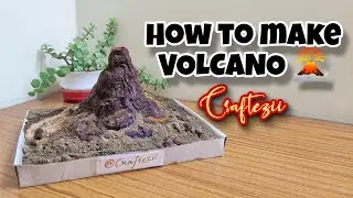 Easy Volcano tutorial | How to make #volcano from #waste | class project | #HolidayHomework #science