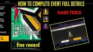free fire new event || today free reward ffws || how to complete ffws free emote