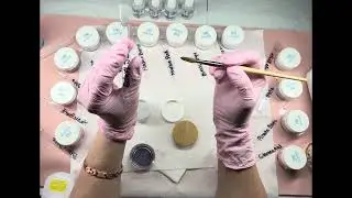 #youngnails slickpour / nail dip glitter powder swatch 