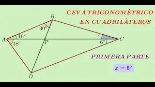 Ceva trigonométrico en cuadriláteros. Parte 1