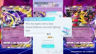 Lunala EX & Giratina EX | Weakness Challenge (Psychic vs Fighting) Pokémon TCG Pocket