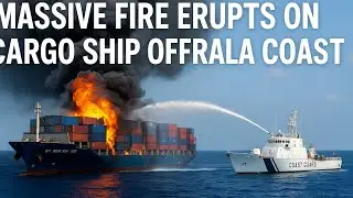 Massive Fire Erupts on Cargo Ship Near Kerala | 4 Missing Rescue Ops Underway | Oil SpillAlertIssued
