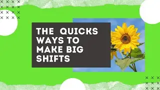 The QUICKS WAYS TO MAKE BIG SHIFT