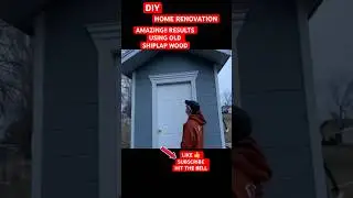DIY HOME RENOVATION, AMAZING RESULTS USING SHIP-LAP WOOD FROM 1932 BUILDING .. CROWN MOLDING !