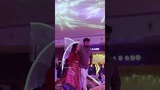 Aarati podi & Robin Radhakrishnan At Arya badayi SibinBenjamin wedding reception #robinradhakrishnan