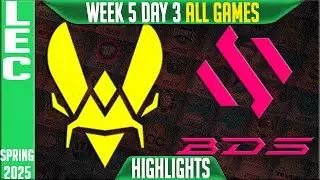 VIT vs BDS Highlights ALL GAMES | LEC Spring Split W5D3 2025 | Team Vitality vs Team BDS