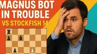 Magnus Bot in Trouble vs Stockfish 14! | #chess 