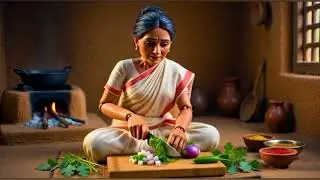  Miniature doll cooking mirchi thecha and pithal bhakri .Village Life Cooking .Satisfying ASMR video