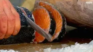 Seafood and Fruit Market in Naples, Italy