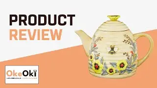 Bee Sweet 32 oz. 3-D Beehive Ceramic Teapot - Multi Colored
