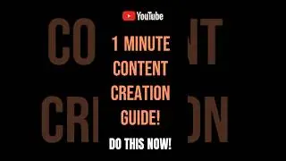 Practical content creation guide in 1 minute. Your time is now!  #contentcreator #1minutevideo