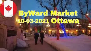 🇨🇦Ottawa Night Walk #Bywardmarket