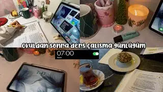 Okuldan sonra ders &ccedil;alışma g&uuml;nl&uuml;ğ&uuml;m 🩷 Yks, lgs, ders vlog, study vlog