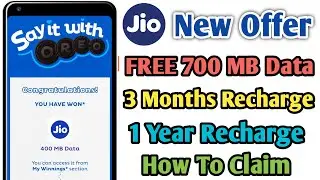 Jio Say It With Oreo New Offer FREE Data Win Daily 3 Months 1 Year Recharge MB Answer How To Claim