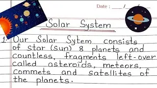 10 lines Solar system essay || Solar system essay writing ✍️ in English