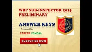 WBP SI 2019 Solved Paper | Authentic Answer Key