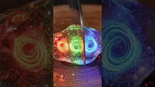 Cutting Glass Chimera Core &mdash; &ldquo;Tri-Flame Nexus&rdquo; ASMR #shortsfeed #shorts #viral #satisfying