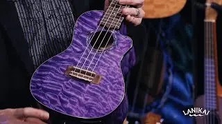 Lanikai Purple Quilted Maple Ukulele Series