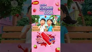 Glico Wings Waku Waku Soda Stroberi, Rasa Stroberi Sodanya Fun