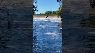 The Chinchilla weir on 8 April 2024 - view from the road bridge #chinchilla #hydroandfluid