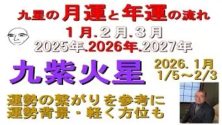 #九紫火星の月運　#九星気学占い　月運と年運の繋がりと流れを中心に　#吉凶の方位　#１月運勢　の生活への関わりを加えて解説　 ２０２６年　1/5～2/3　 #迷ったら聞いてみて　和楽堂　鳳峯