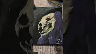 Painting on a black canvas for the first time.