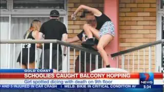 Schoolies caught balcony hopping