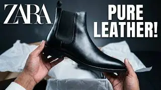Zara Pure Black Leather Chelsea Boots Unboxing!