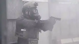 Chinese CQB training with gas blowback type-95-1 type-92G paintball