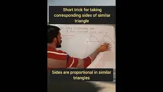 Similar Triangles Trick 🔺 | Corresponding Sides in 30 Sec #math  #cbse #chapter #triangle #tricks