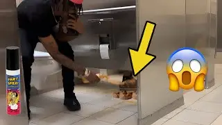 Fake Poop Prank In Public Bathrooms (Crazy Reactions!!!)