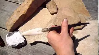 Bone Arrowhead with Dogwood Foreshaft