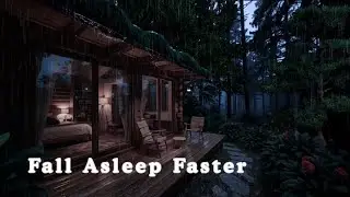 Quiet Mind, Deep Rest | Rainy Forest Cabin Night Soft Rain Sounds for Relaxation