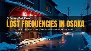 Calming Lofi Music | Lost Frequencies in Osaka ✨ Chill Lofi with Static Radio Warmth & Retro Rain
